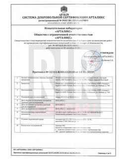 Протоколы испытаний