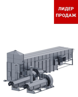 Конвейерная зерносушилка <br>RIR К-49 ТО (49 т/ч) <br>с теплообменником